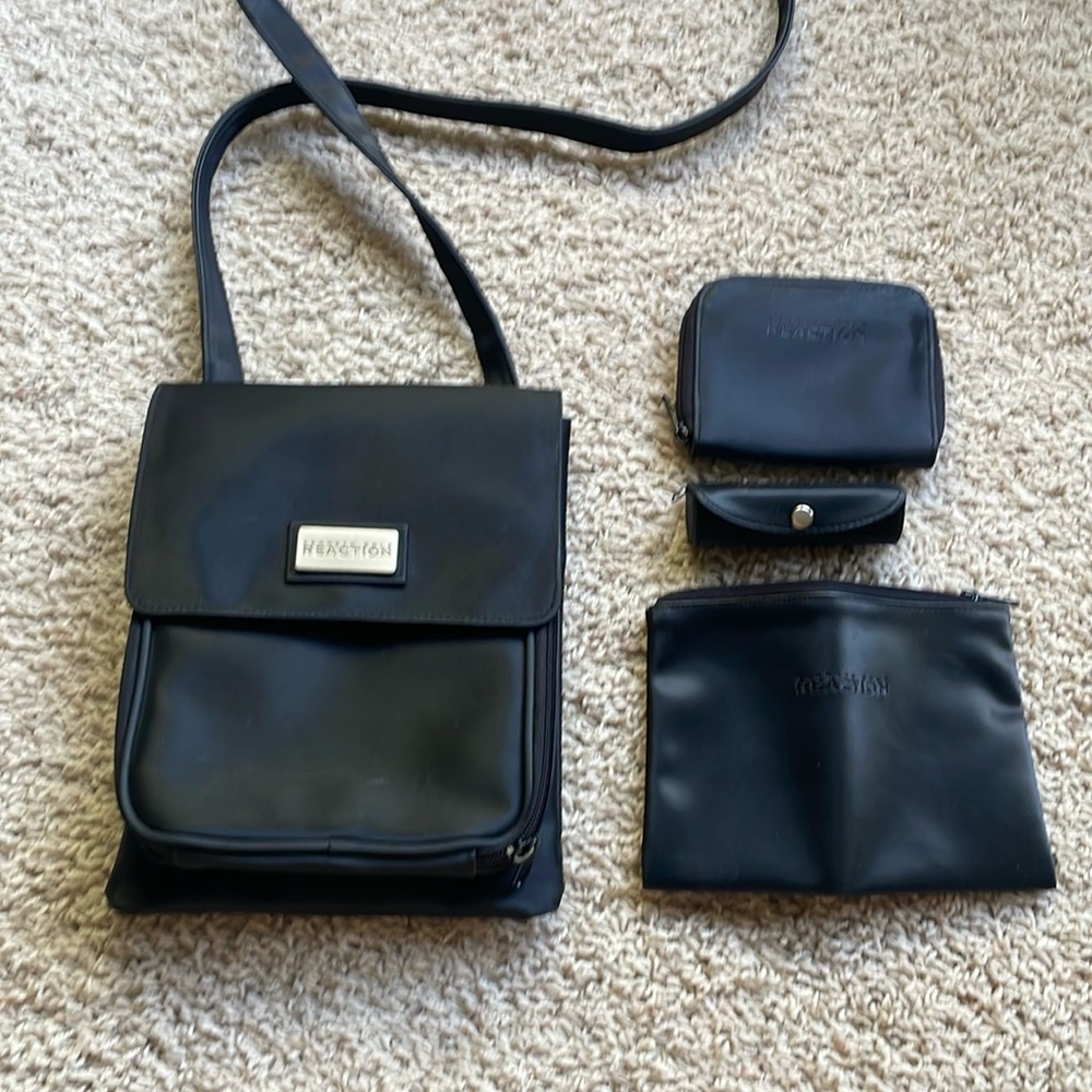 Kenneth Cole Reaction cross body bag with accessories black